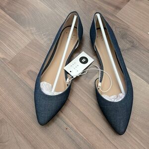 Jean flat shoes